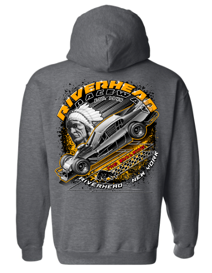 Modified Circle Logo Hooded Sweatshirt - Dark Gray