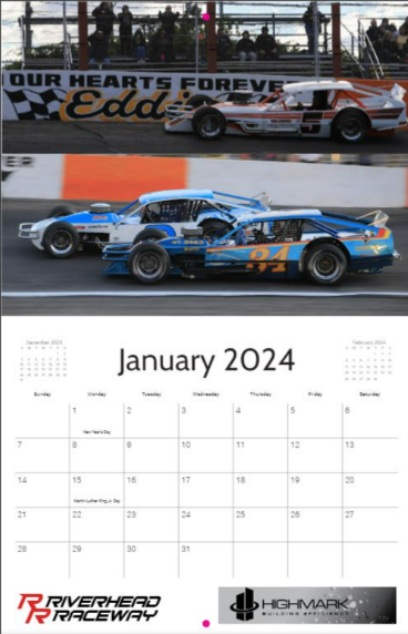 2024 Riverhead Raceway Wall Calendar