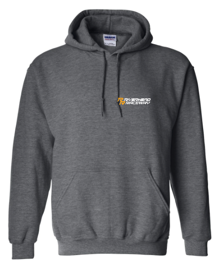 Riverhead Raceway "Modified Circle Logo" Hooded Sweatshirt - Dark Heather