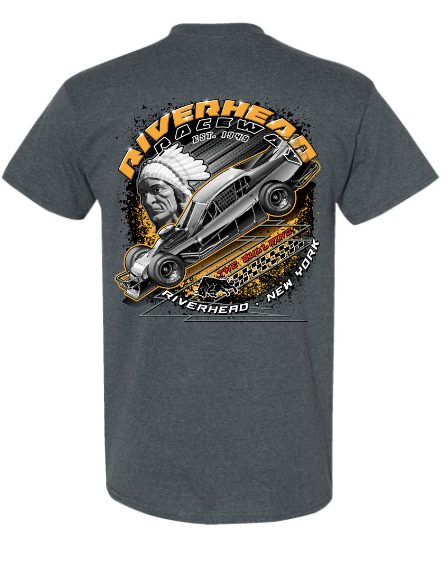 Riverhead Raceway "Modified Circle Logo" T-shirt - Dark Heather