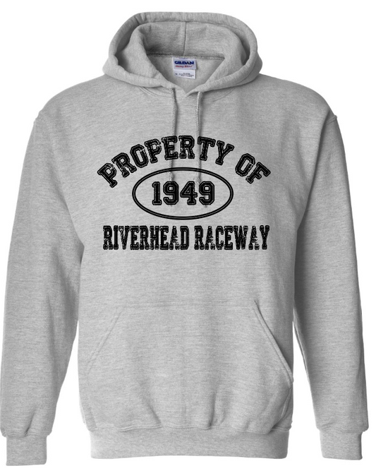 Property of Riverhead Raceway Hooded Sweatshirt - Grey