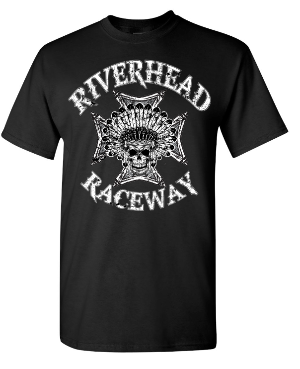 Riverhead Raceway "Biker Skull" T-shirt - Black