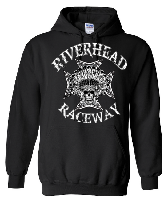 Riverhead Raceway "Biker Skull" Hoodie - Black