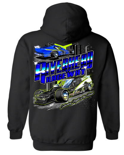 Riverhead Raceway "Saturday Night" Hooded Sweatshirt - Black