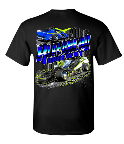 Riverhead Raceway "Saturday Night"  T-Shirt - Black